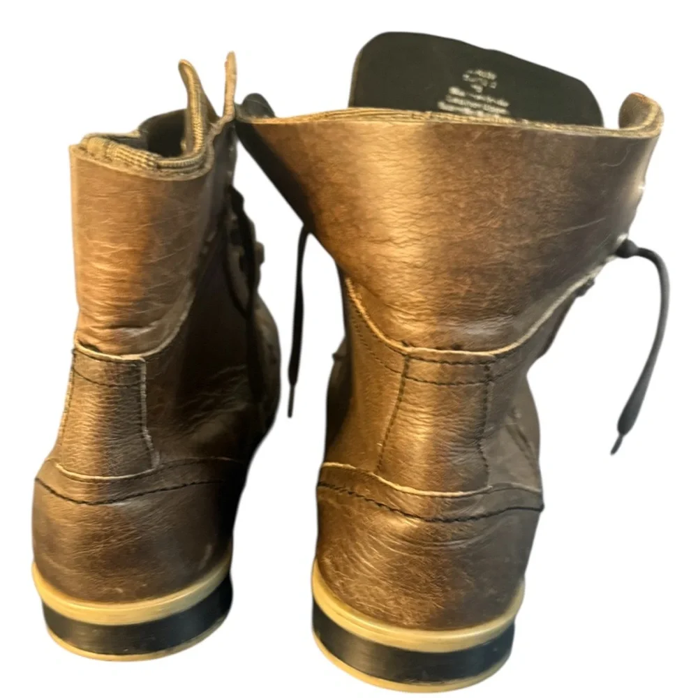 Franco Fortini Mens Sz 10 Ankle Boots Mate 2 Chukka Laces Brown Leather Shoes
